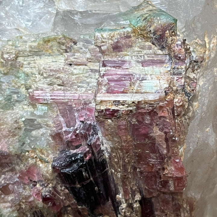 Tourmaline melon d’eau dans quartz Minas Gérais  Brésil C38