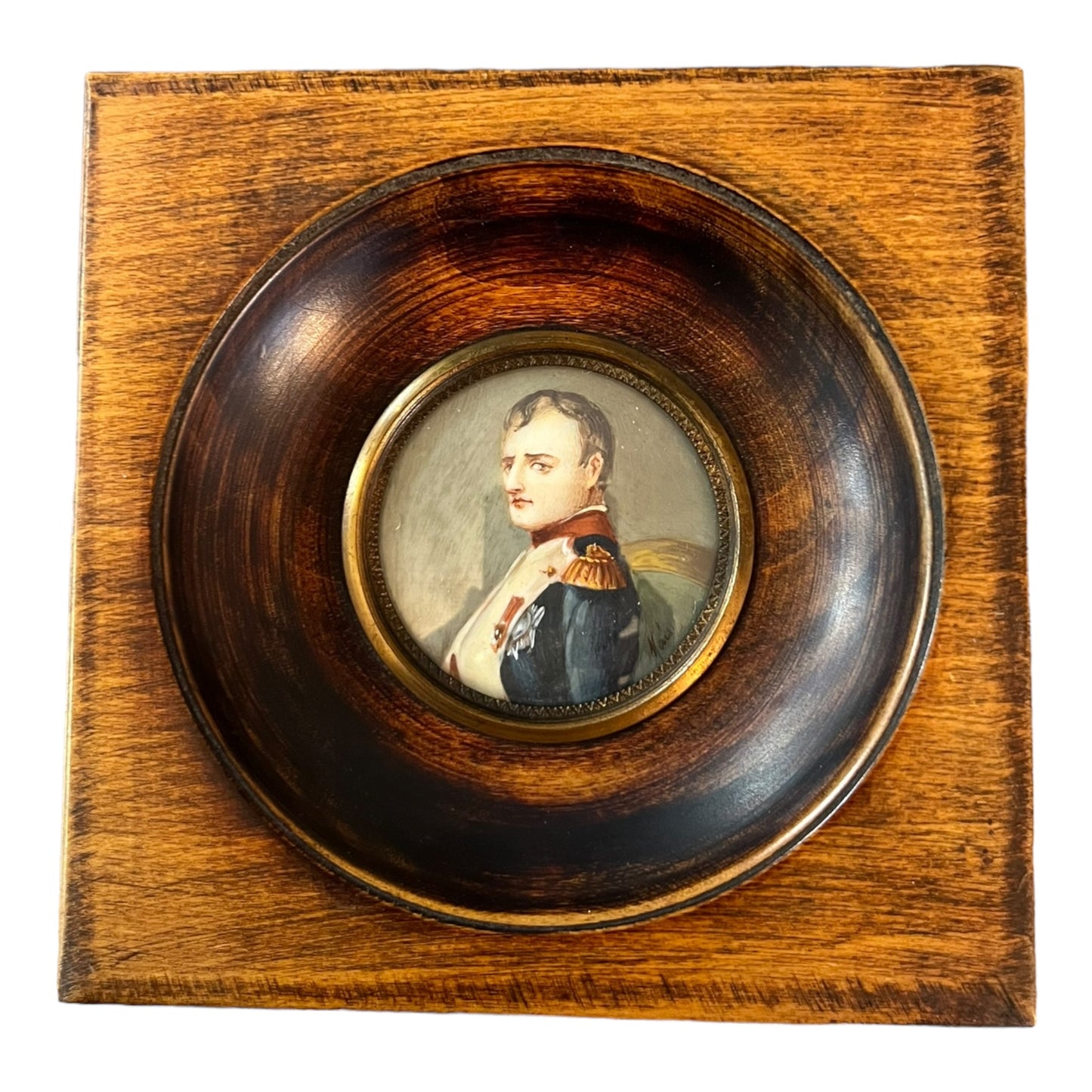Napoleon miniature portrait on ivory