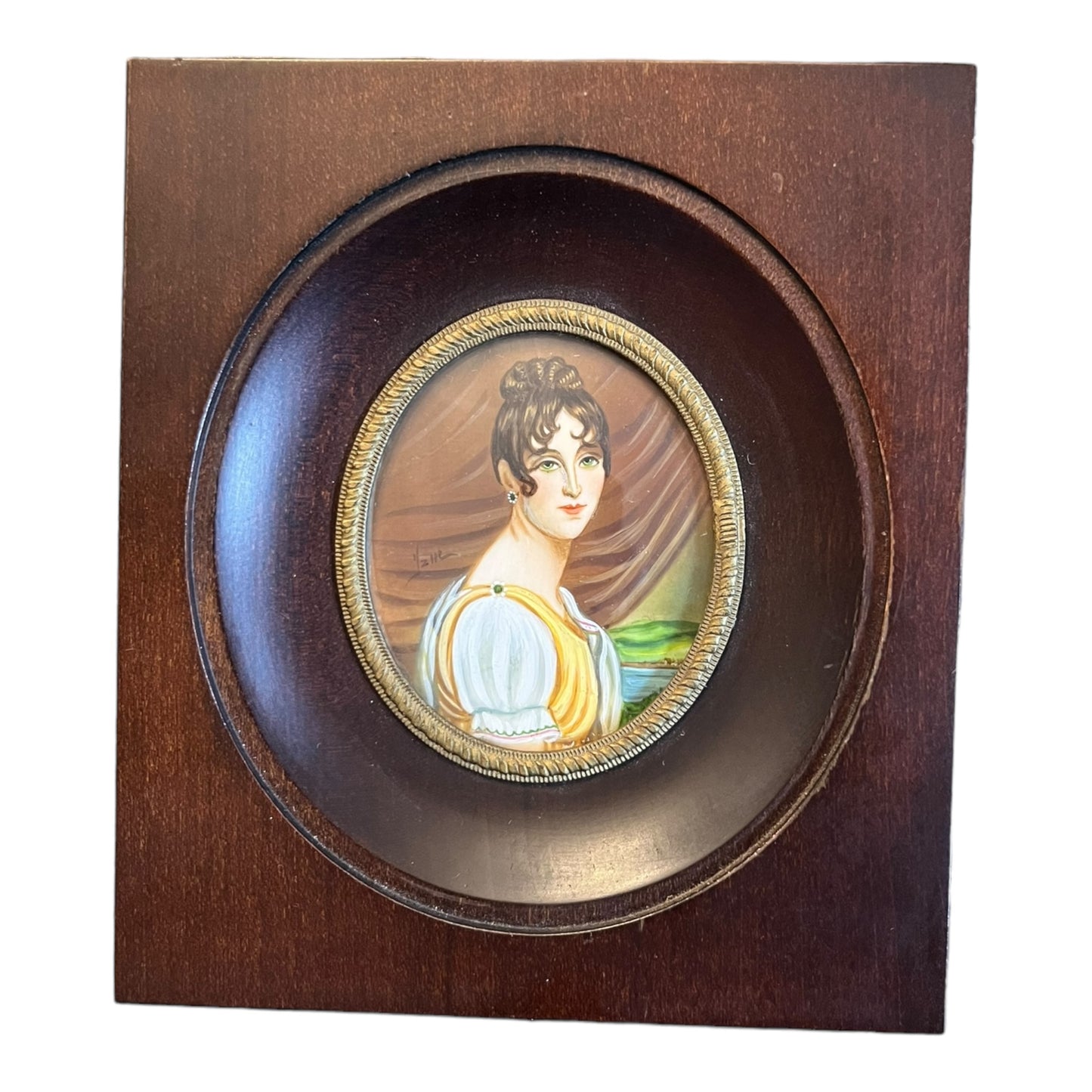 Madame Récamier portrait miniature sur ivoire