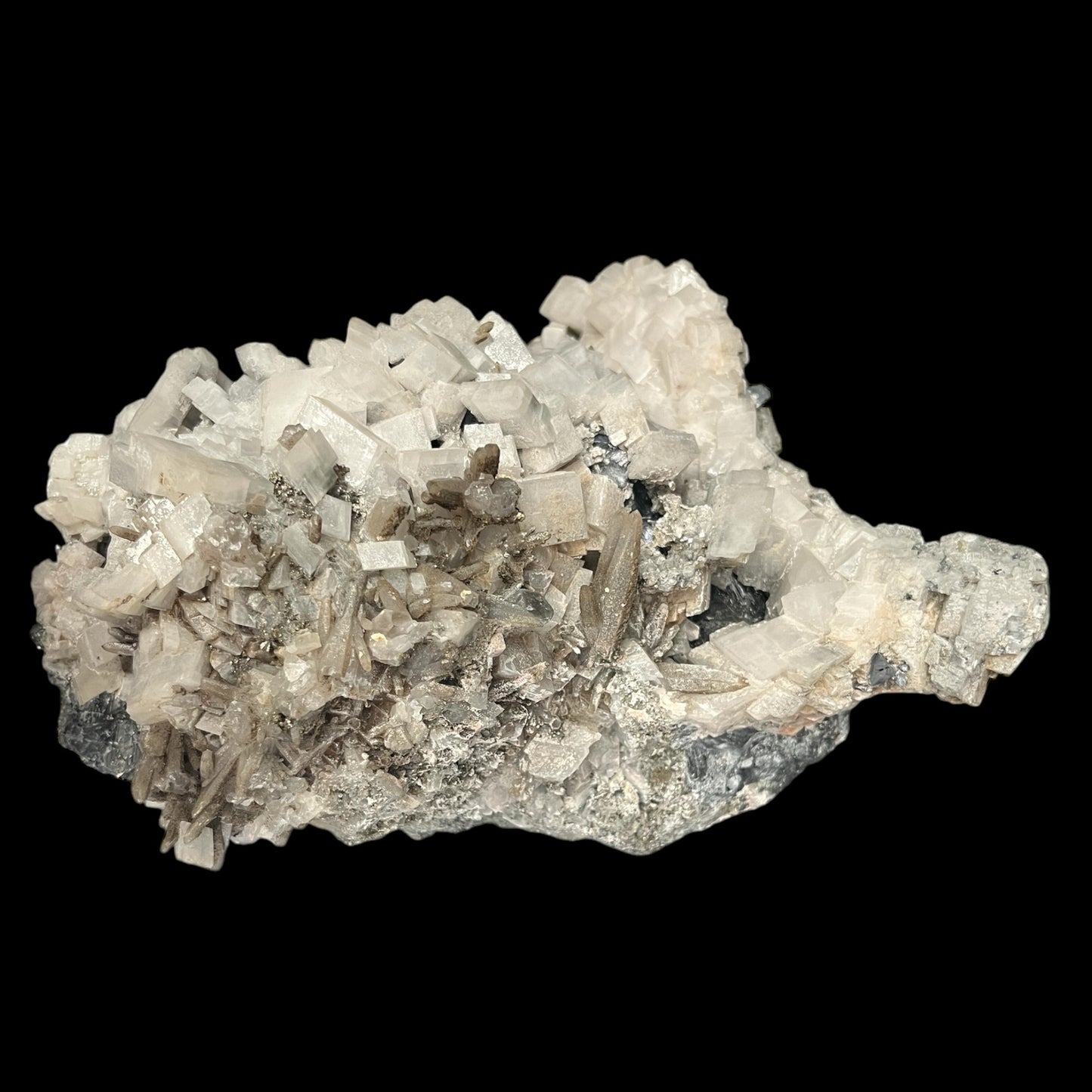 Calcite,quartz,galène sur sphalerite Madan Bulgarie DB33