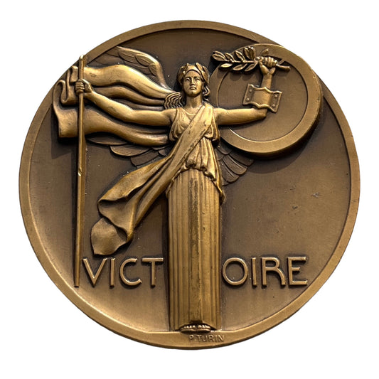 бронзовая медаль за освобождение Парижа от ТУРИНА 1944 г.