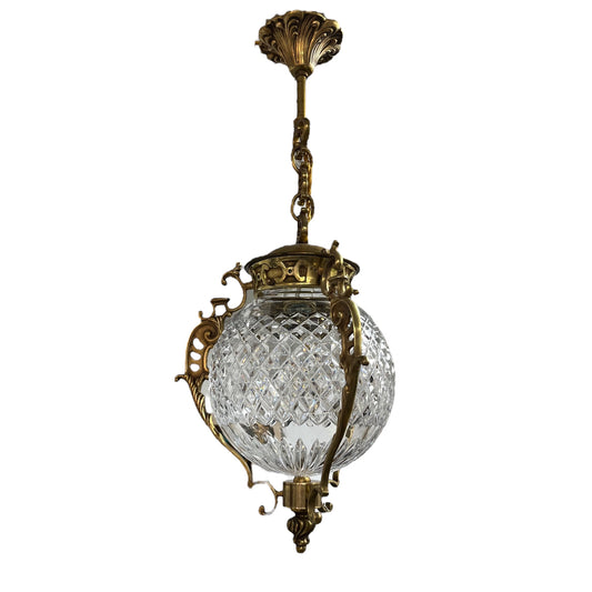 early 20th century lantern in baccarat crystal