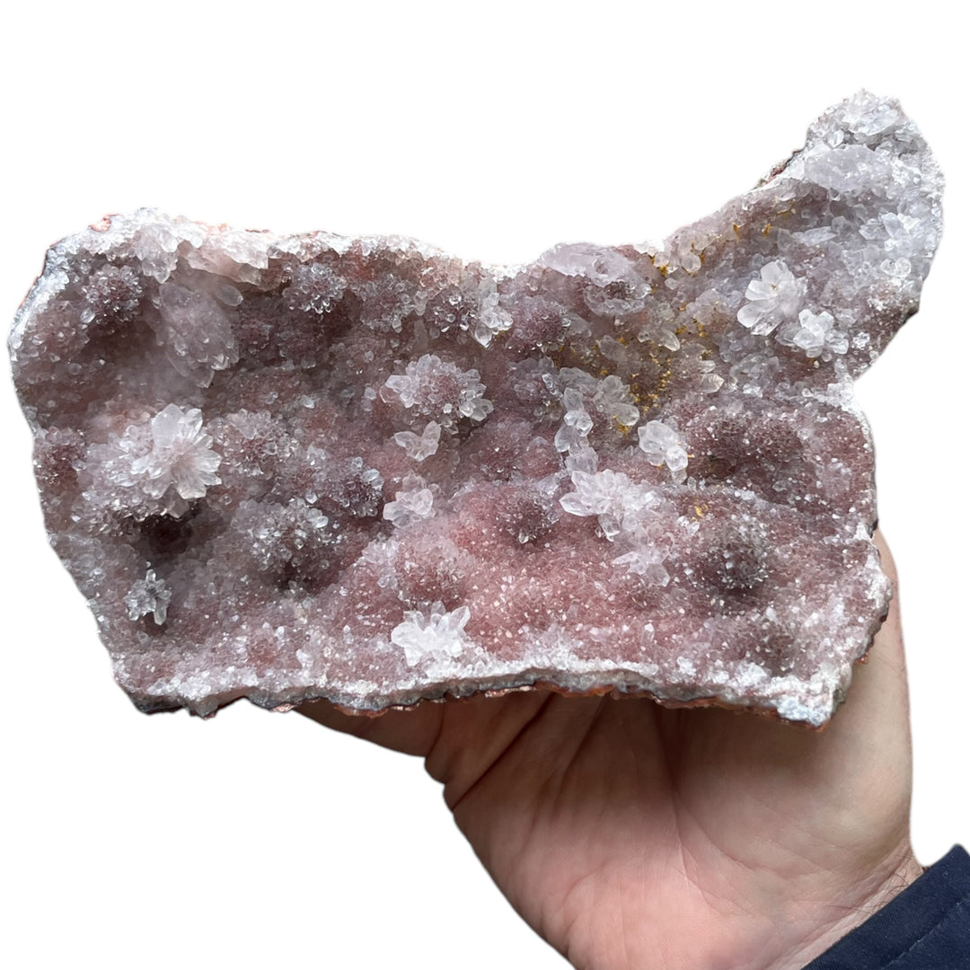 Quartz cactus sur calcédoine rouge Maroc  DR78