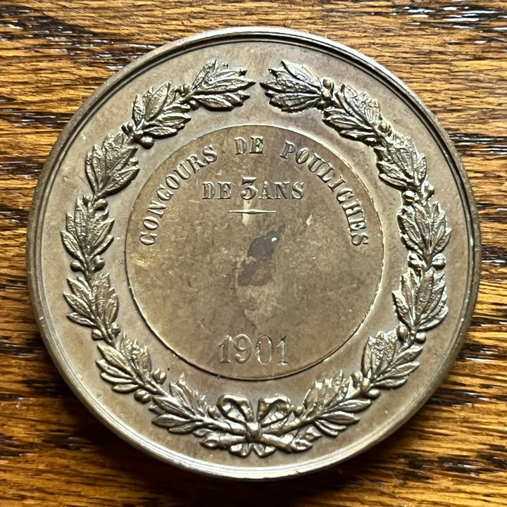Saône and Loire horse racing medal and Loire 3 year old filly competitions 1901