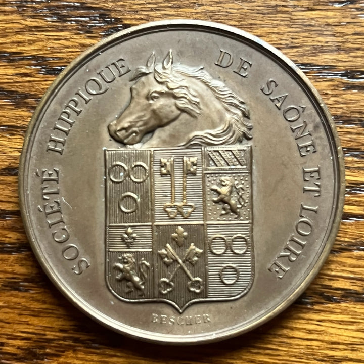 Saône and Loire horse racing medal and Loire 3 year old filly competitions 1901
