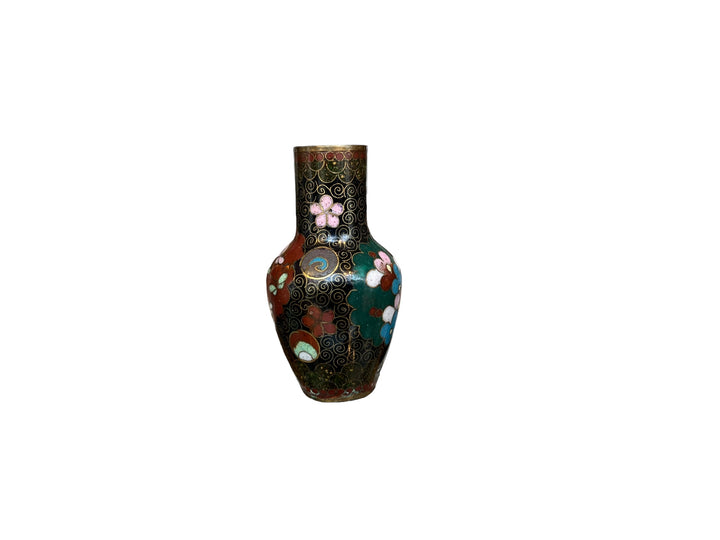 Japanese miniature cloisonné vase signed Miyasaki Meiji period