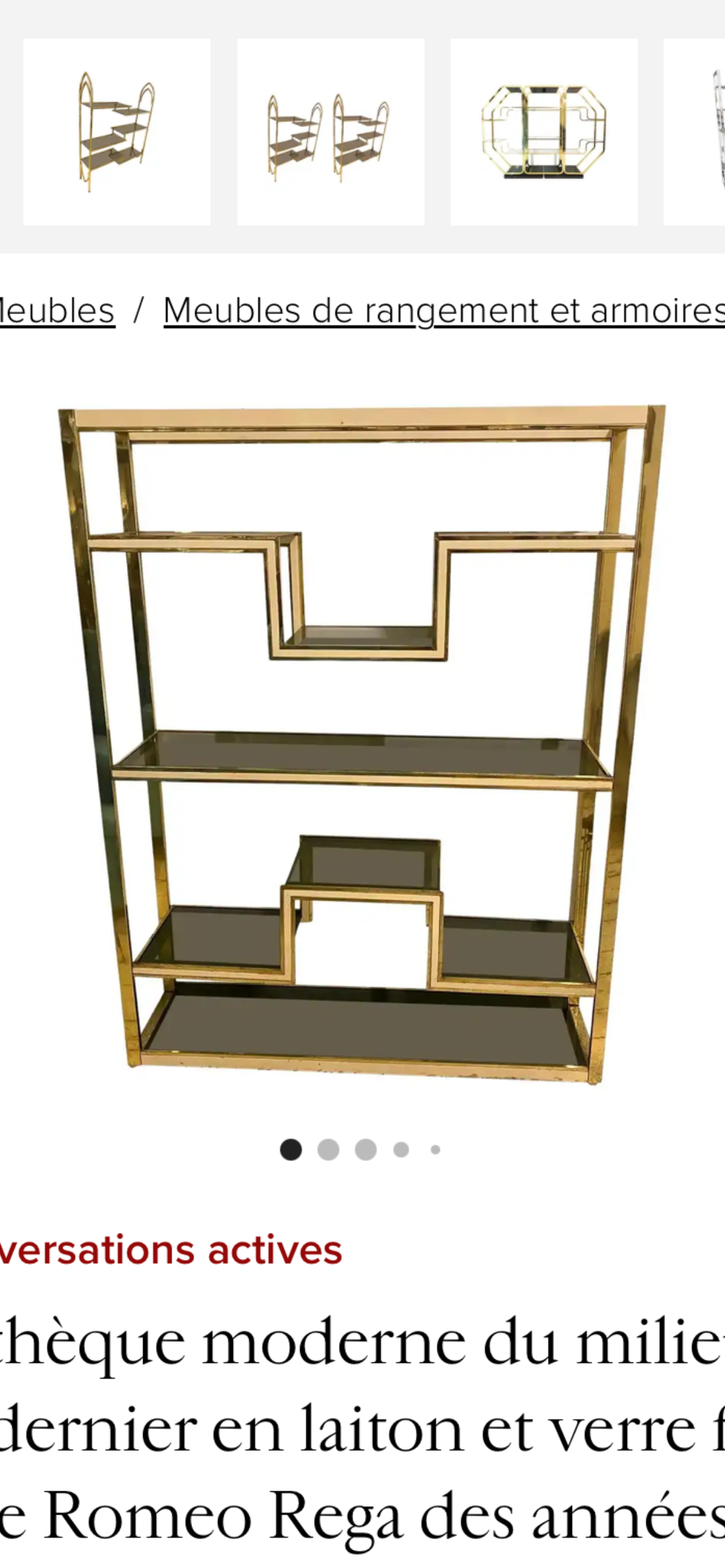 buffet-bibliothèque ou console haute de chez Roméo Rega