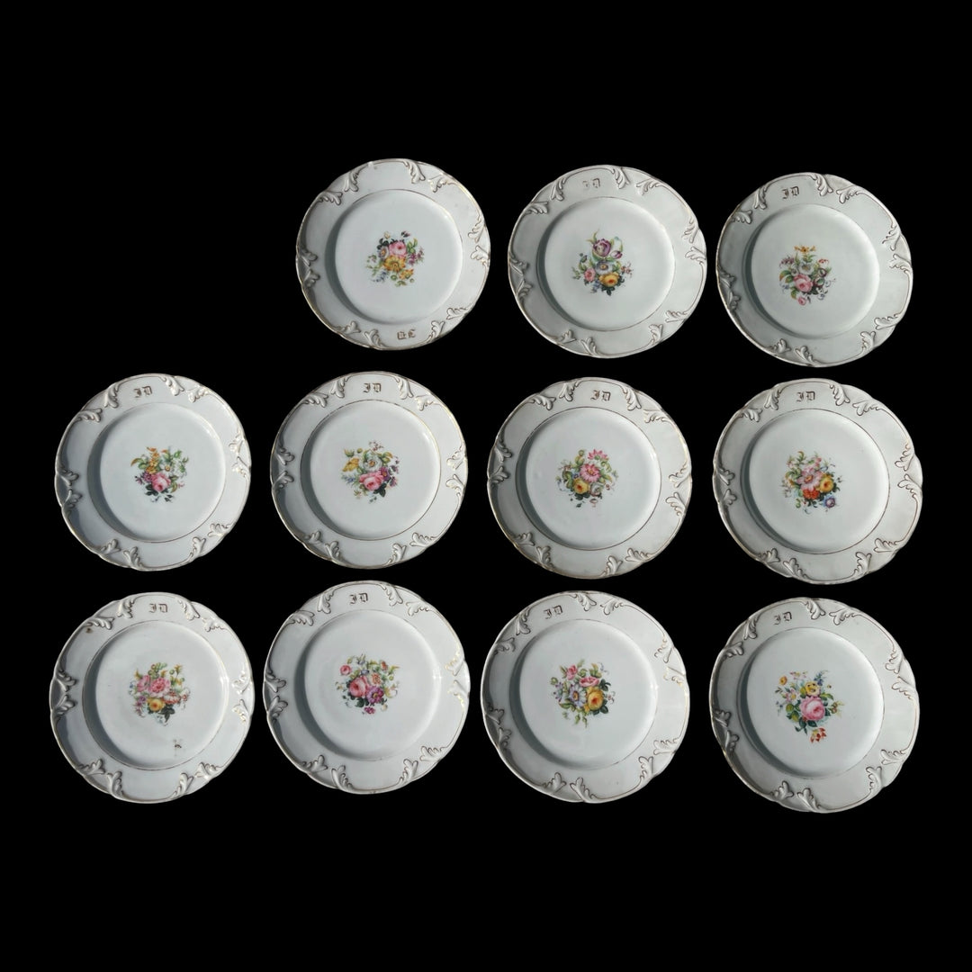 service 11 assiettes porcelaine paris XIXe
