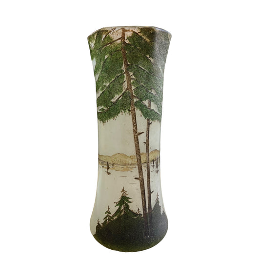 Legras vase art nouveau lake decor 27 cm