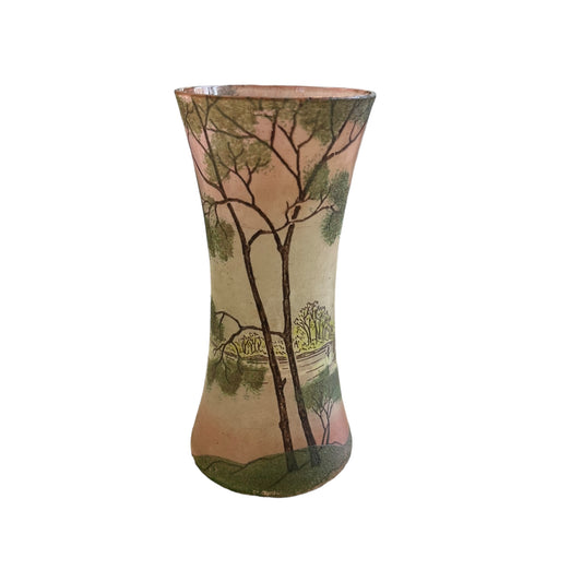 Legras vase art nouveau lake decor 13.8cm