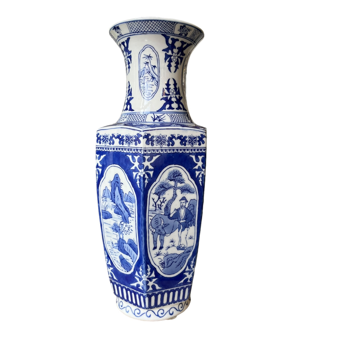 grand vase chinois en céramique 44cm xxe