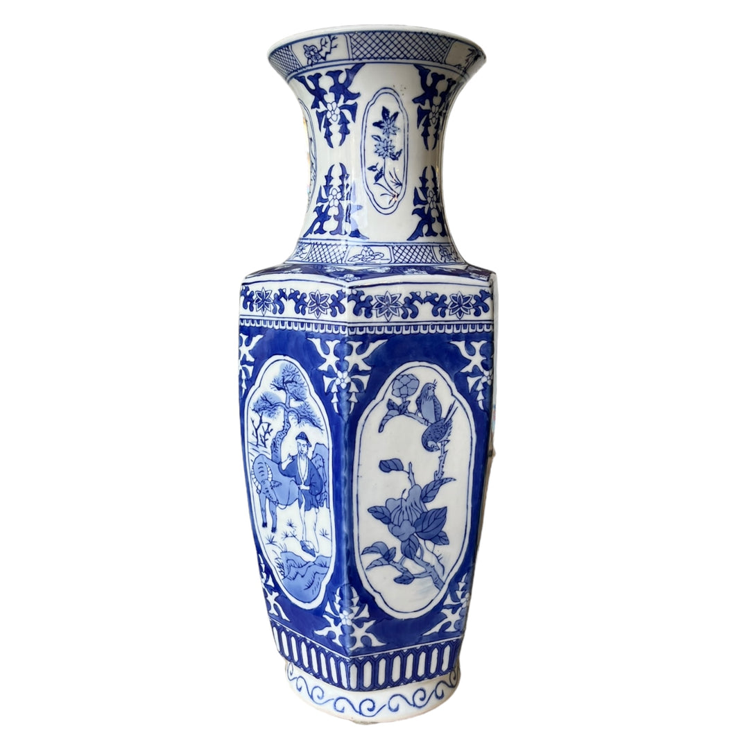 grand vase chinois en céramique 44cm xxe