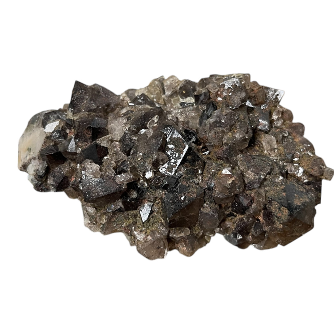 QUARTZ fumé Hématite Goethite Hellerberg Sarre Allemagne M18W104