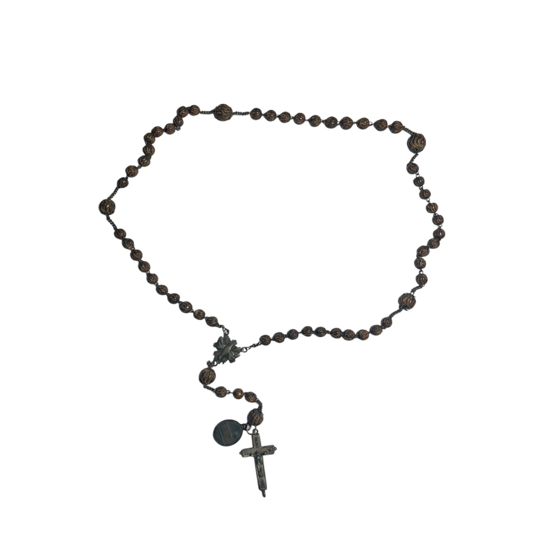 Rare rosary XIXth cowhide hermitage Saint Honnorat de Roquefavour Cavaillé-Col family