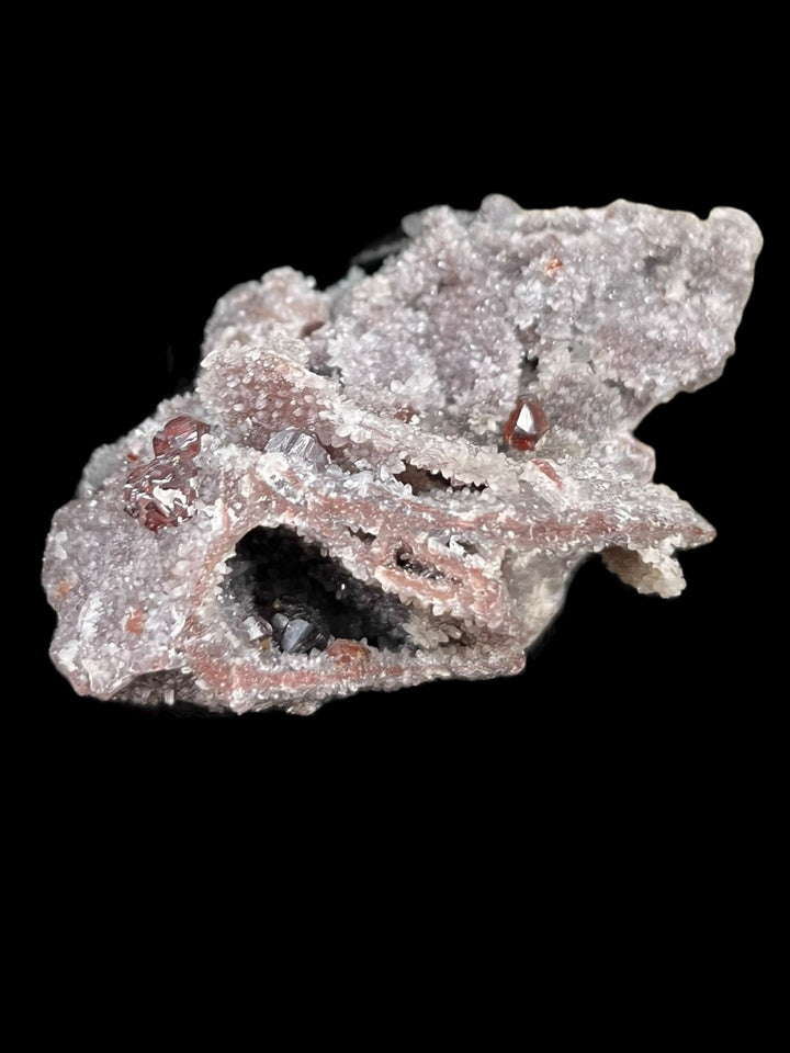 Sphalérite sur quartz Shuikoushan Hunan Chine DA205