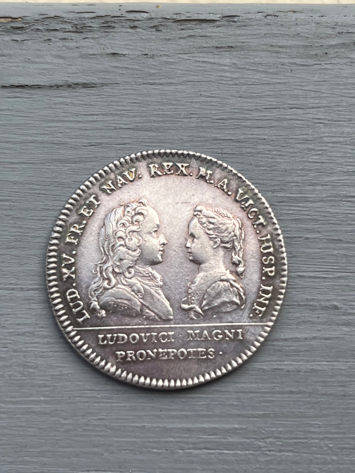 Silver Token, Engagement Louis XV und Marie-Annanti-Victoire in Spanien 1721