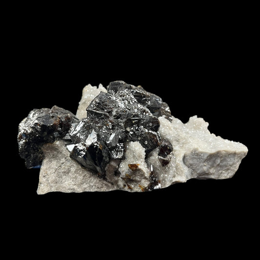 Sphalerite auf Quarz Elmwood Mine Tennessee USA DR289