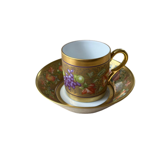 Tasse à café porcelaine de l’ancienne manufacture royale de Limoges Botticelli