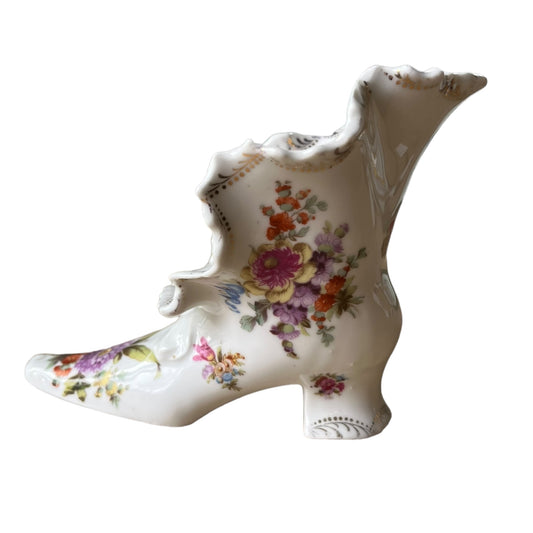 vase forme chaussure en céramique Saxe Erdmann schlegelmich