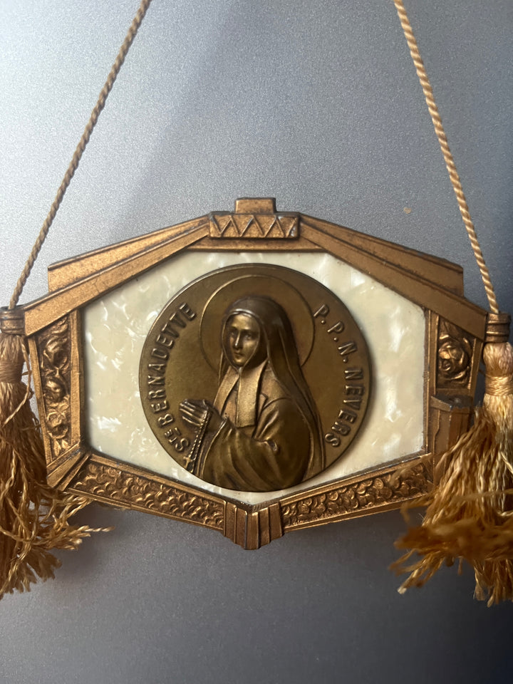 Art Deco Medal of Sainte Bernadette P P N Nevers