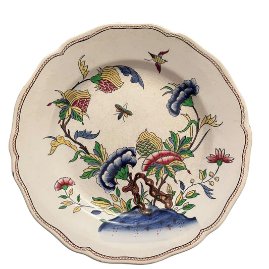 Sarreguemines plate, Rouen 19th century decor