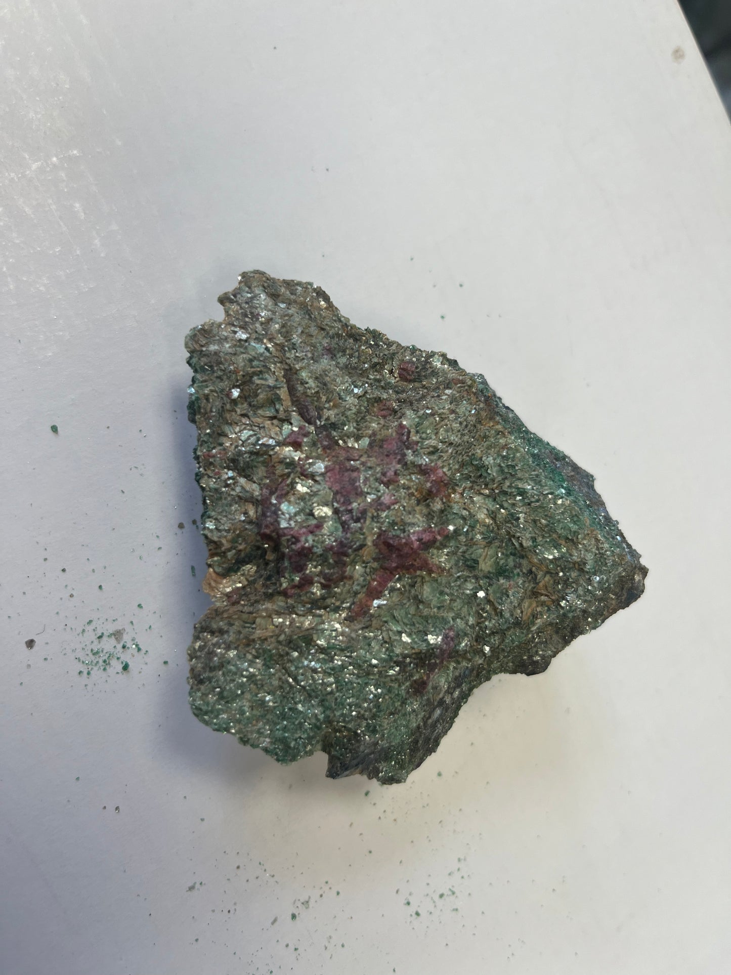 FUSCHITE cyanite rubis Inde M18W29