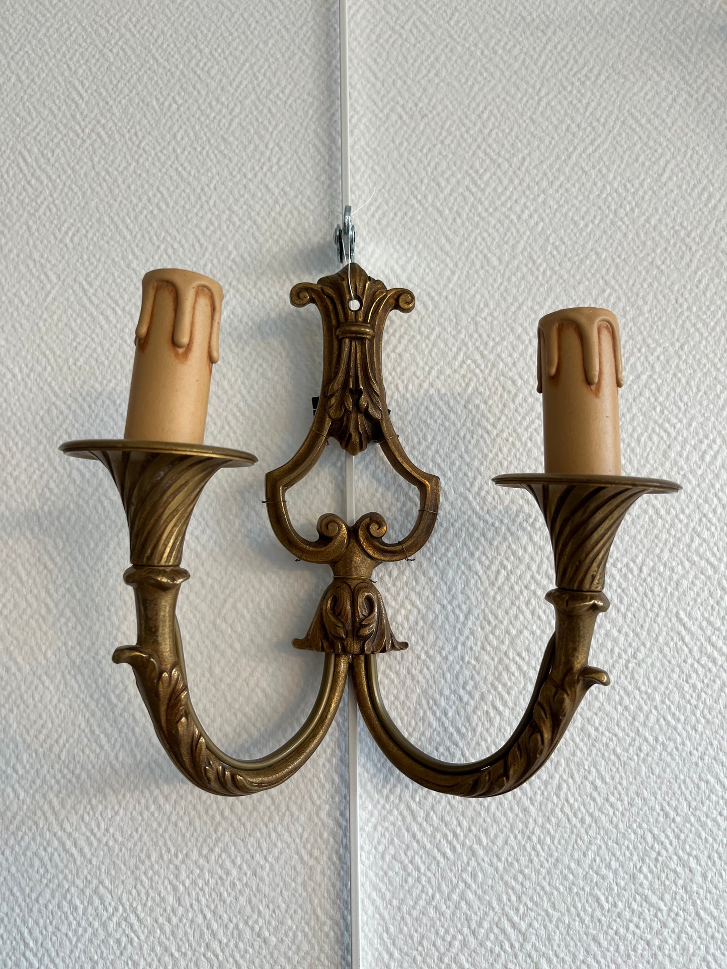 a bronze wall light