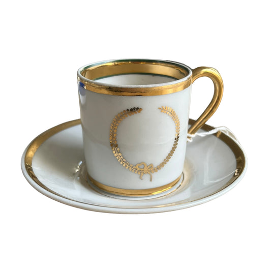 Limoges empire style coffee cup