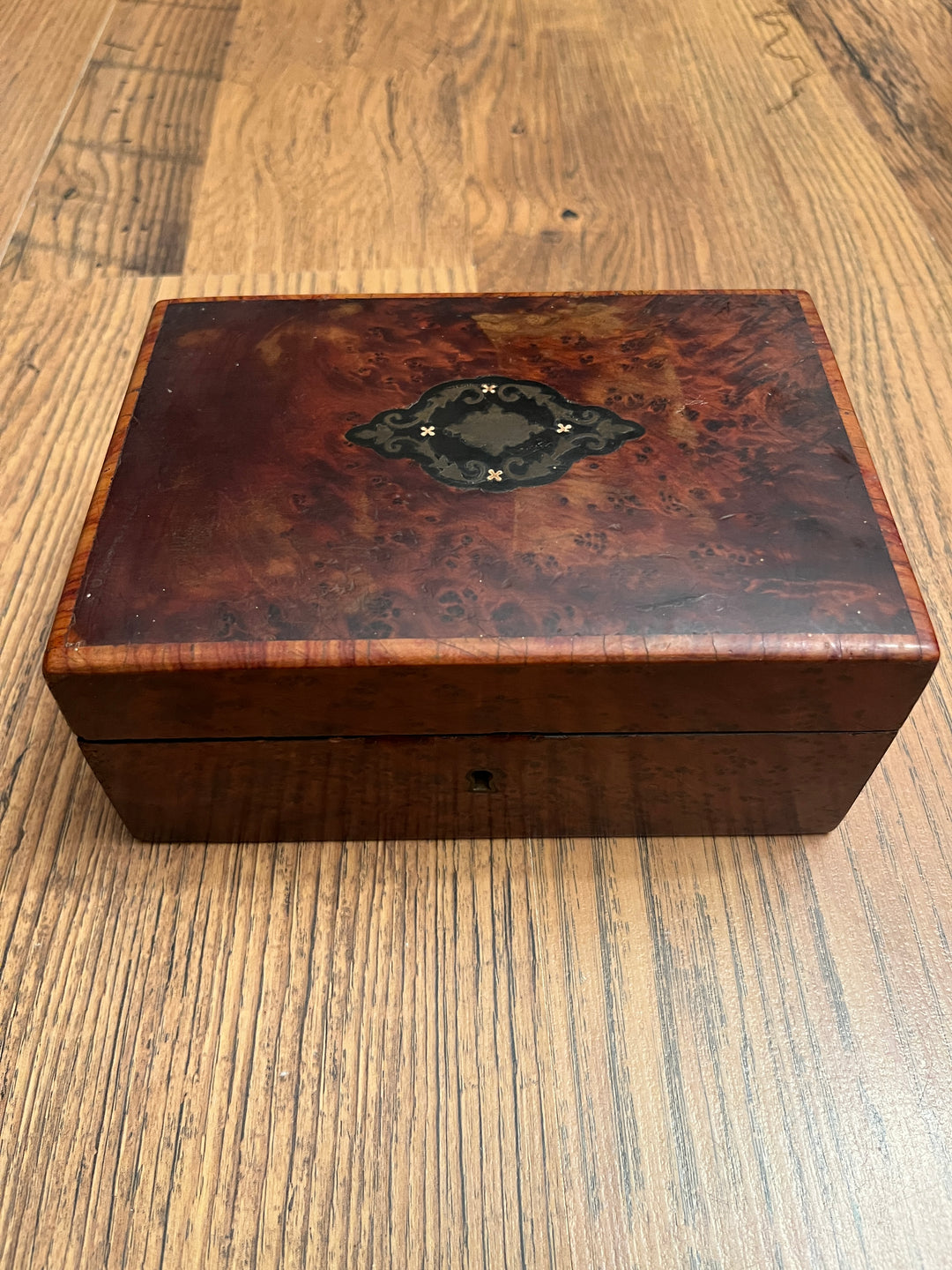 coffret à bijoux ou à couture Napoléon III marqueterie Boulle