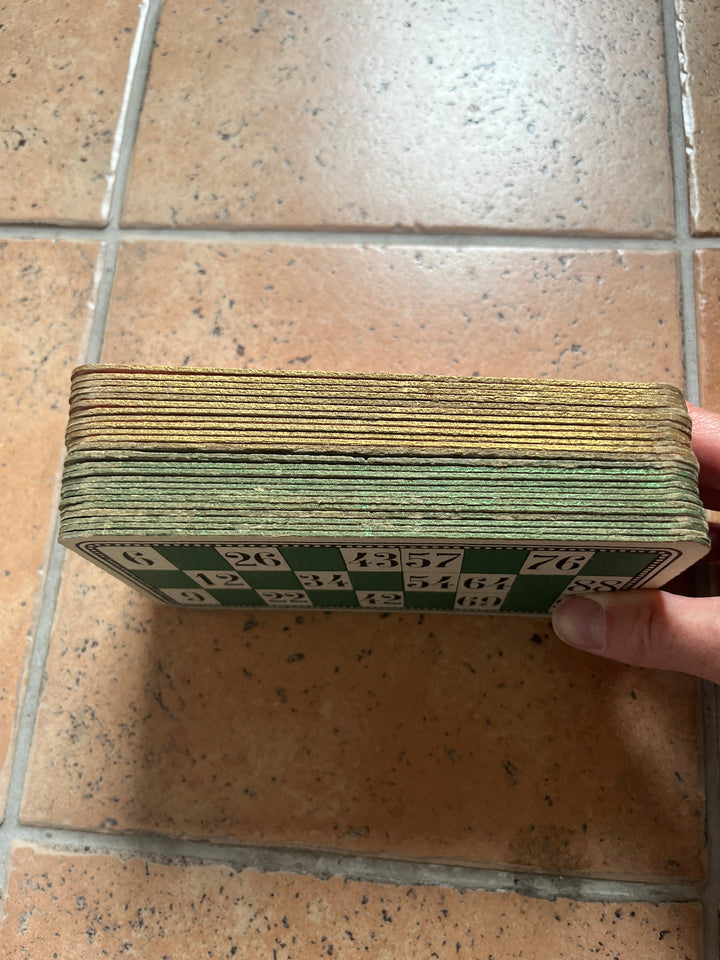 Boîte de jeu de loto en acajou début 1900