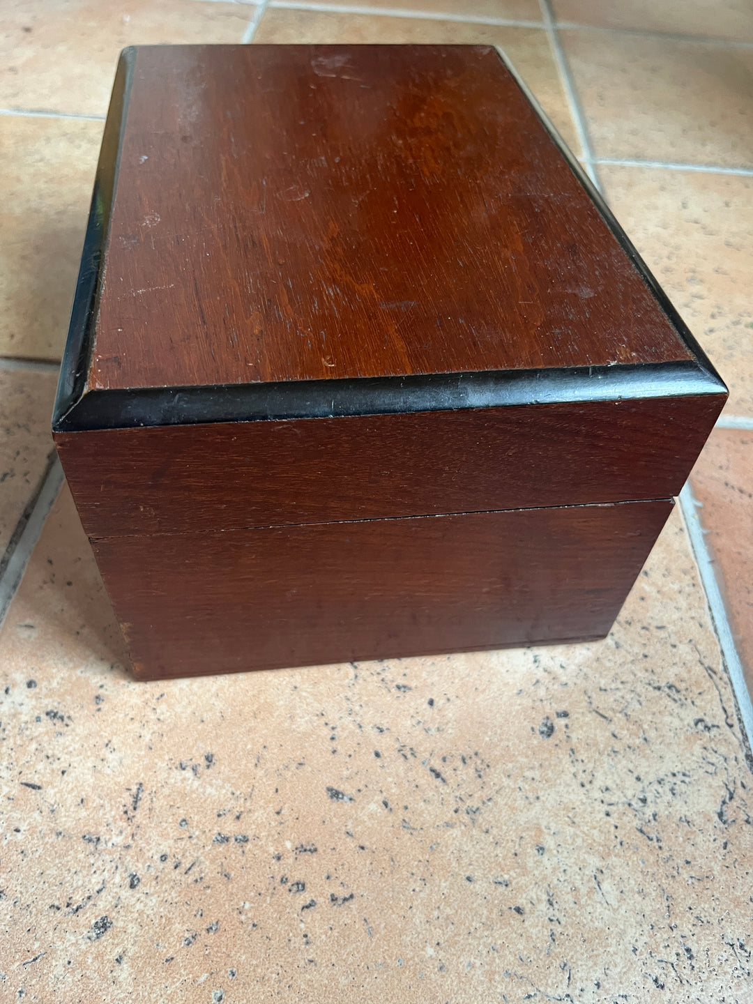 Boîte de jeu de loto en acajou début 1900