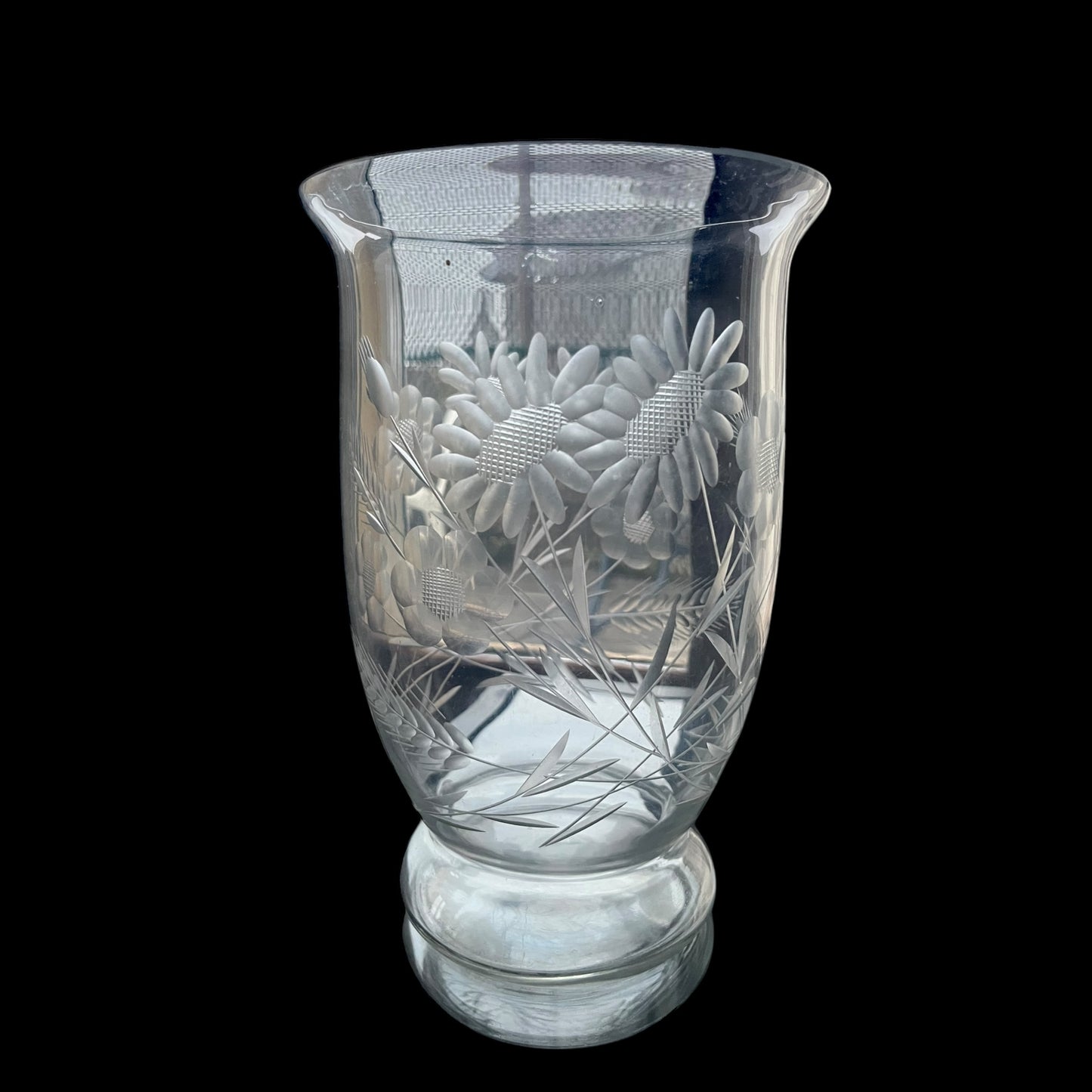 Vase en cristal gravé