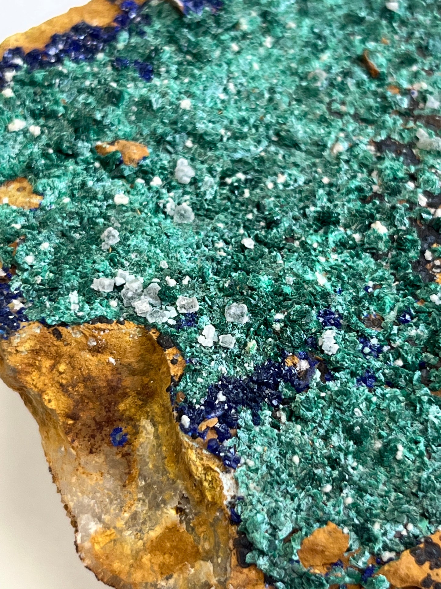 Quarzo di fluorite azurite a azurite Maroc DR89