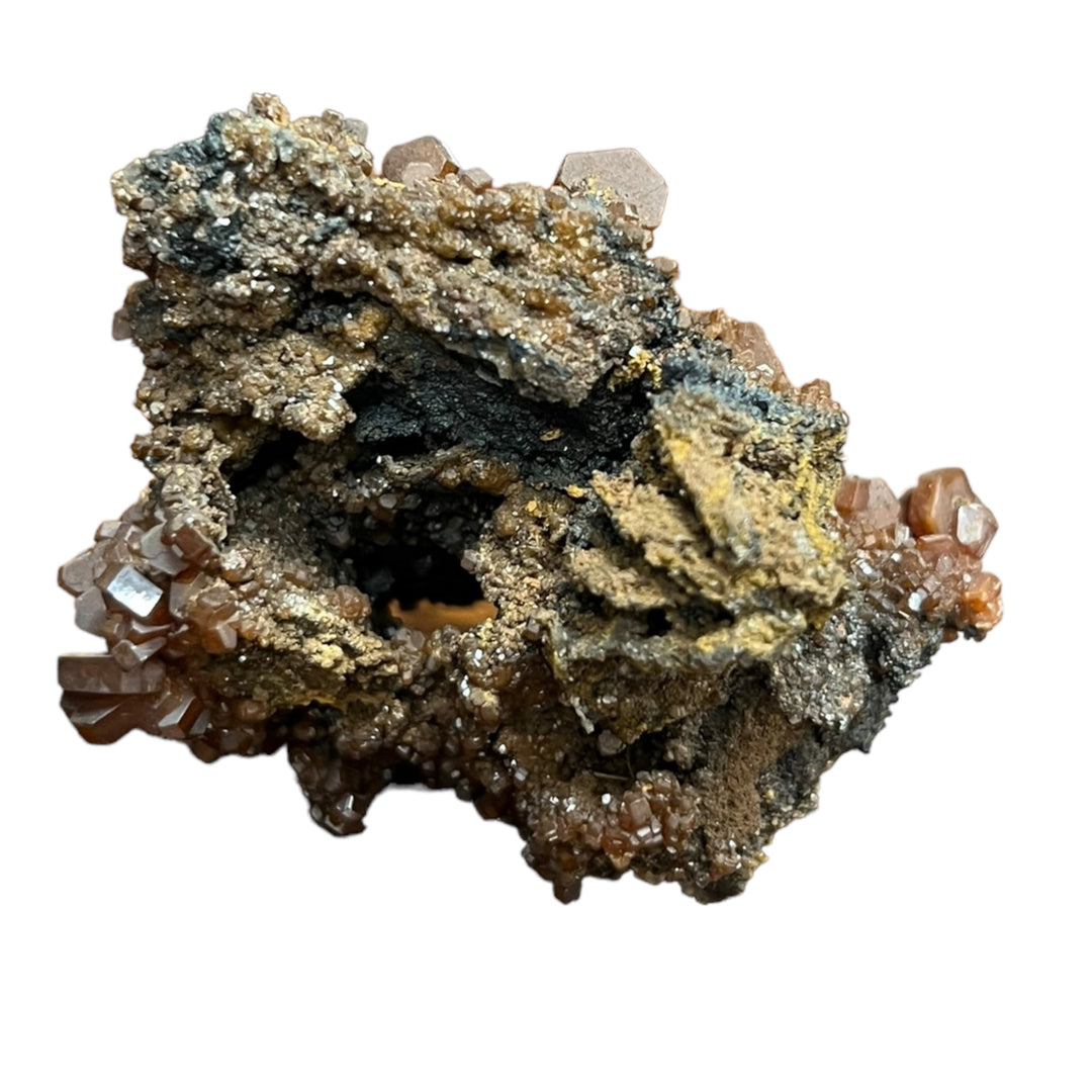 Vanadinite sur goethite Maroc DR44