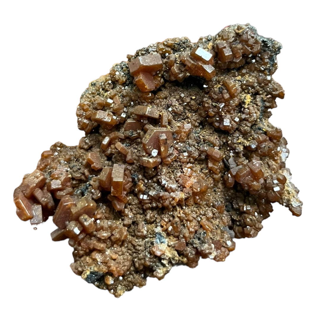 Vanadinite sur goethite Maroc DR44