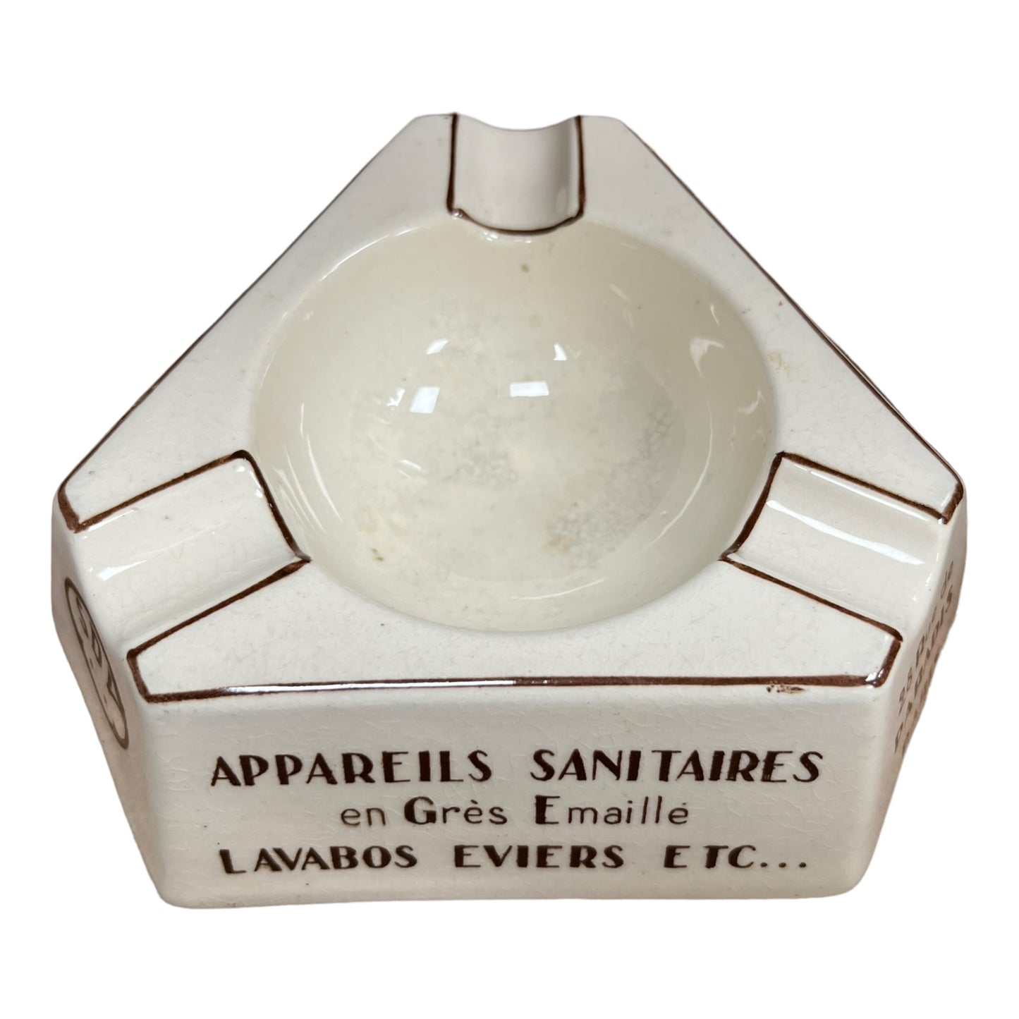 SDV Paris Sarreguemines art deco advertising ashtray