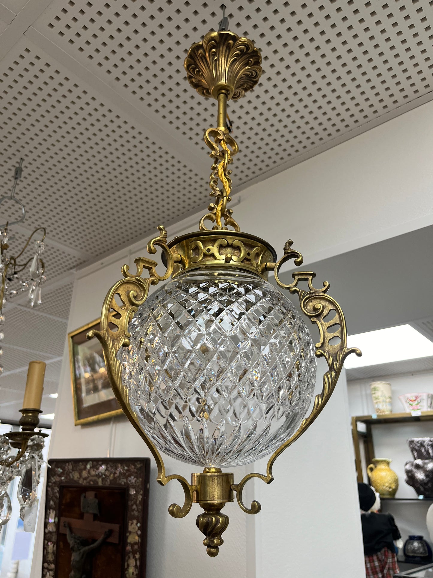 early 20th century lantern in baccarat crystal