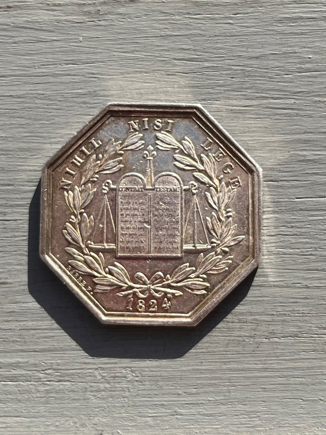 Silbertoken, Notar, Provins 1824