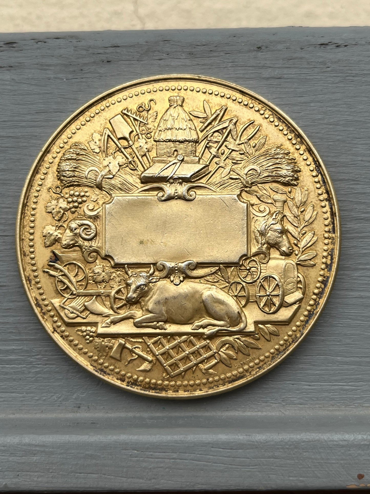 Médaille argent vermeil , société des agriculteurs de France