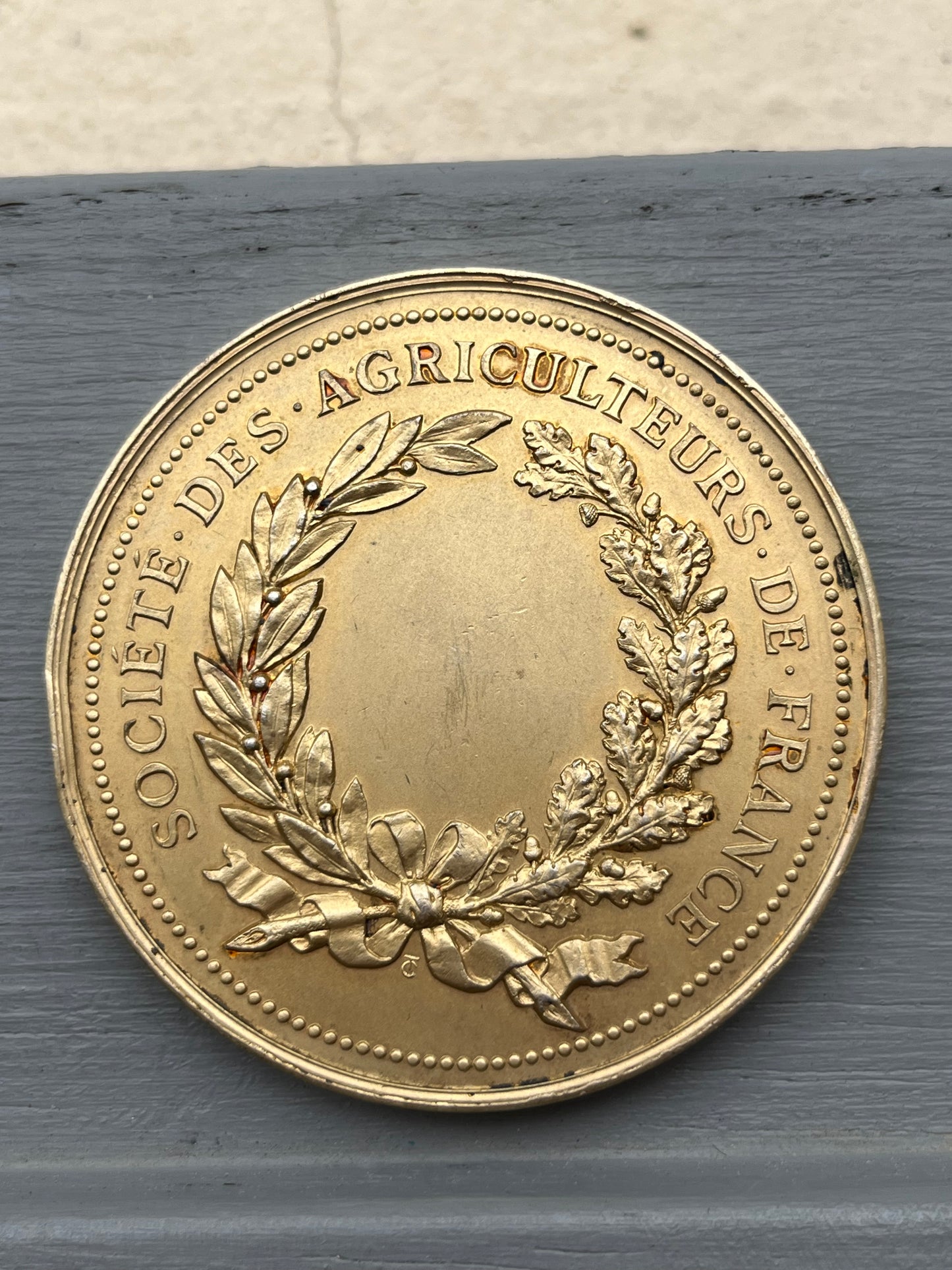Médaille argent vermeil , société des agriculteurs de France