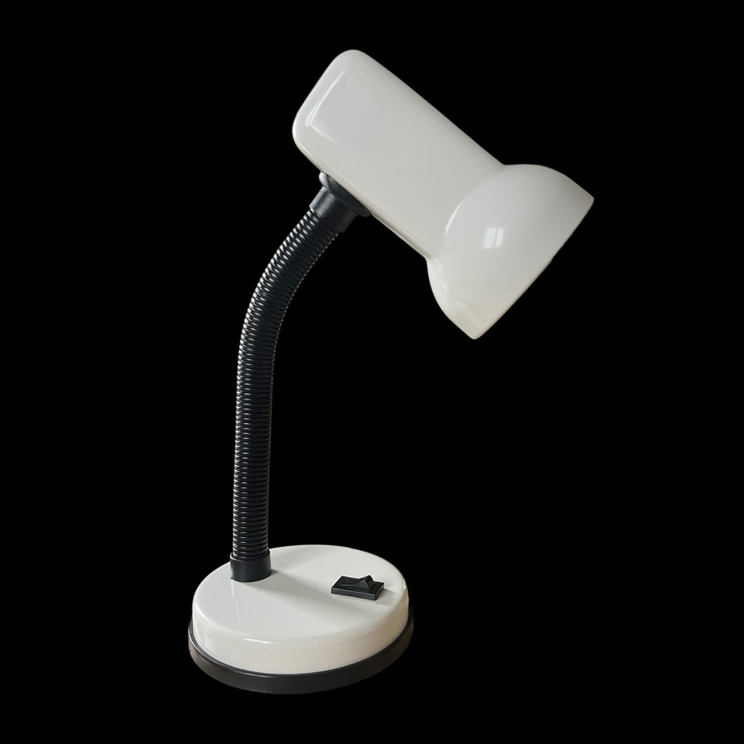 Lampe de bureau nuova Veneta Lumi flexible blanche années 1980
