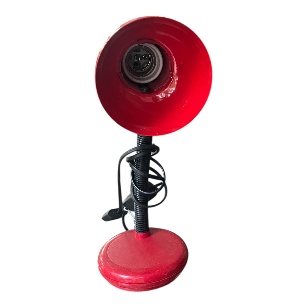 Lampe de bureau flexible rouge années 1980