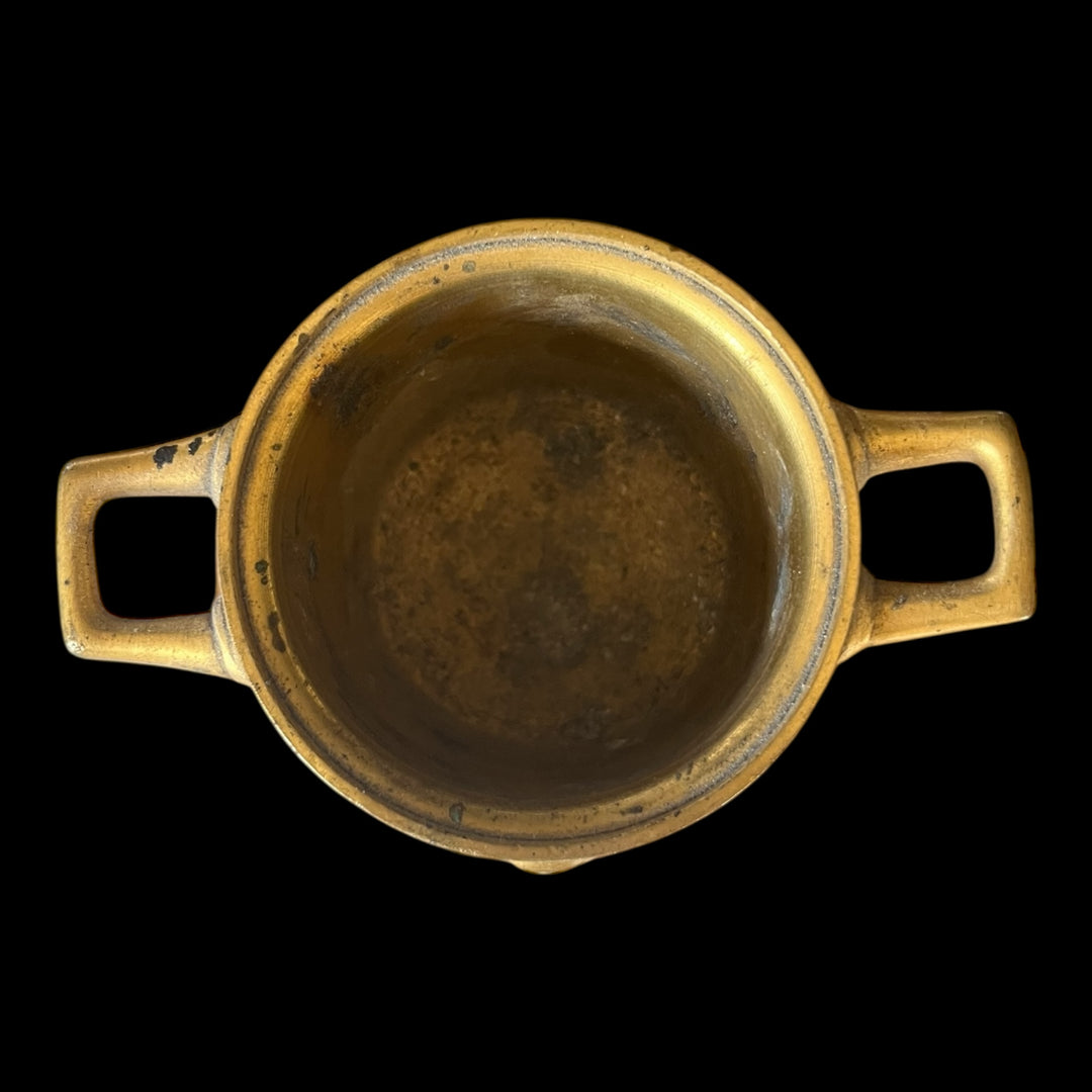 petite coupe mortier en bronze doré Bacchus  par Levillain et Barbedienne