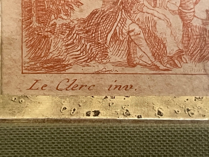 lithographie sanguine originale de Le clerc