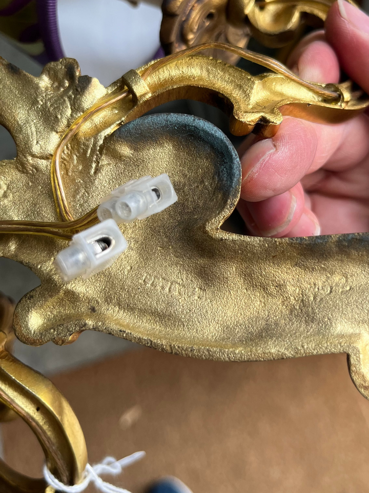 appliques bronze doré rocaille style louis xv
