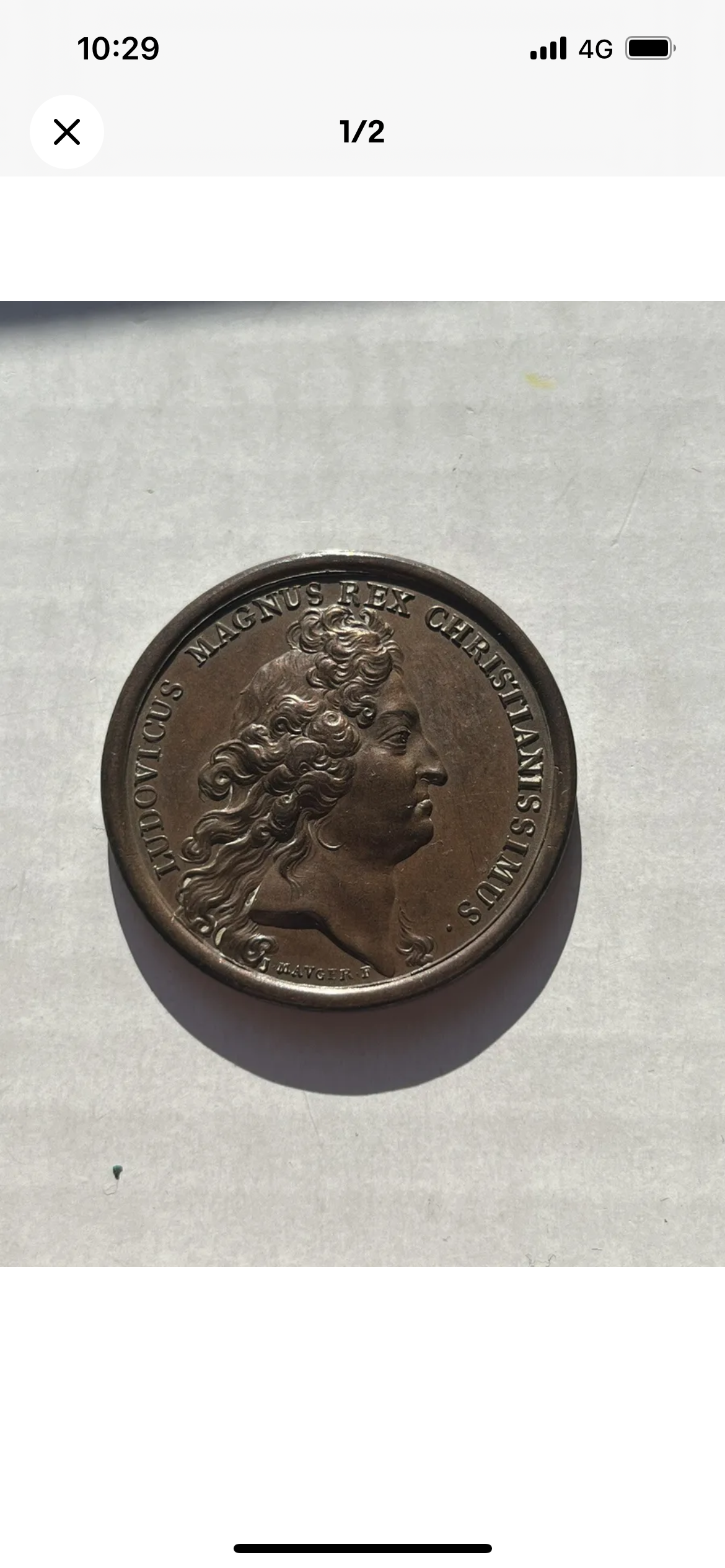 Médaille Mauger de Louis XIV Algérie paix d’Alger 1683 originale
