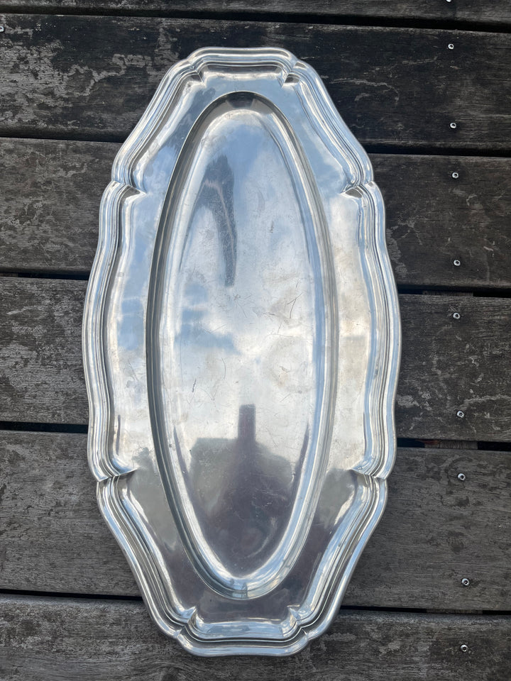 plat à poisson en étain 54,5 cm