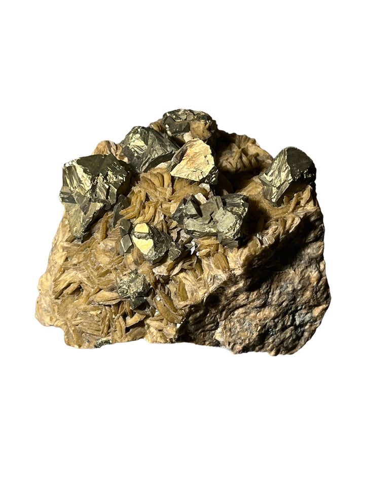 Chalcopyrite sur siderite Cornouailles XIXe siècle UK DB168