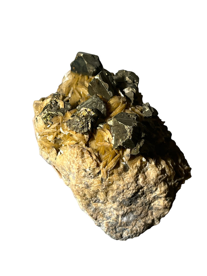 Chalcopyrite sur siderite Cornouailles XIXe siècle UK DB168