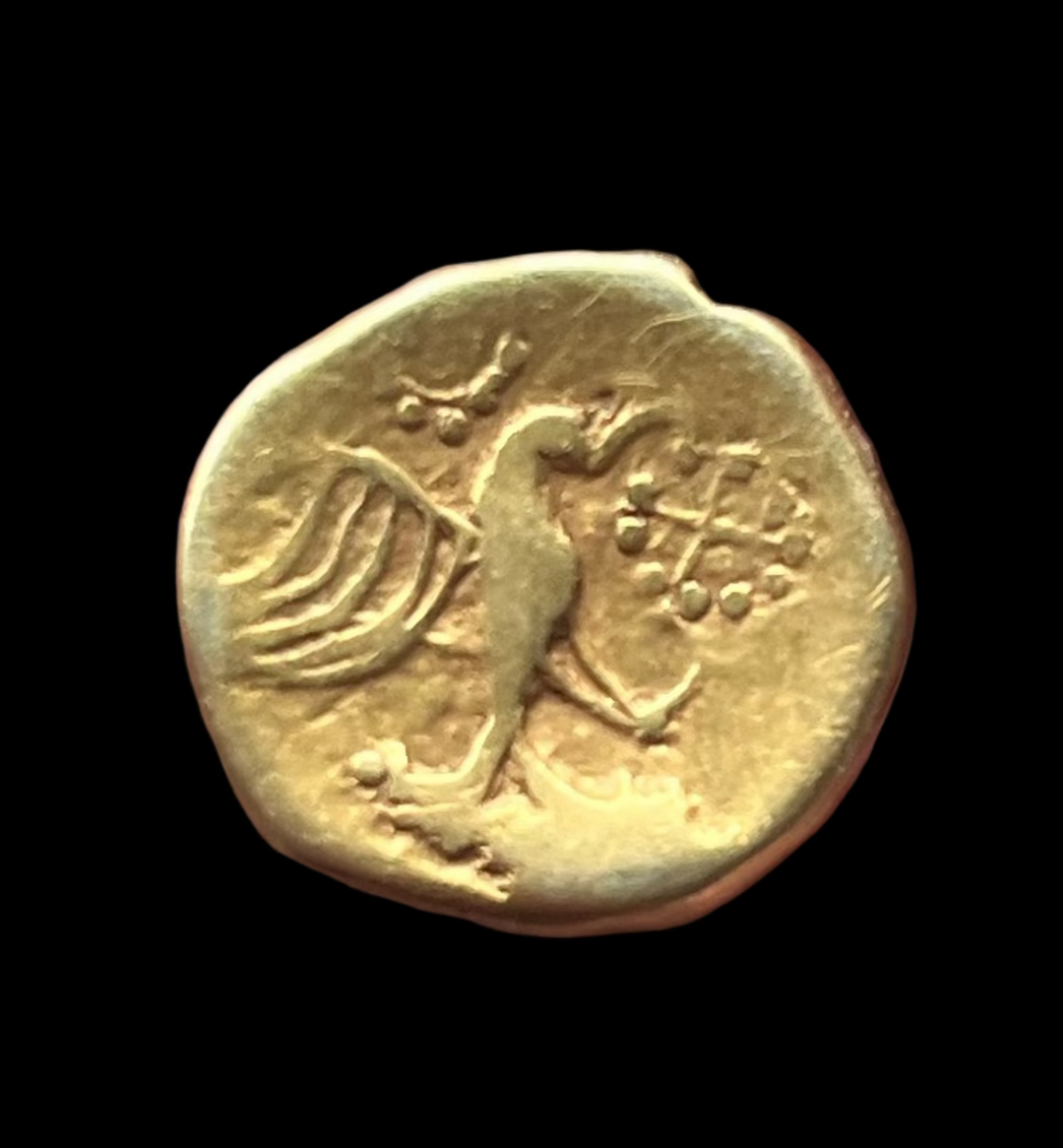 hemistatere or gaulois carnute à la croix DTS 2571A